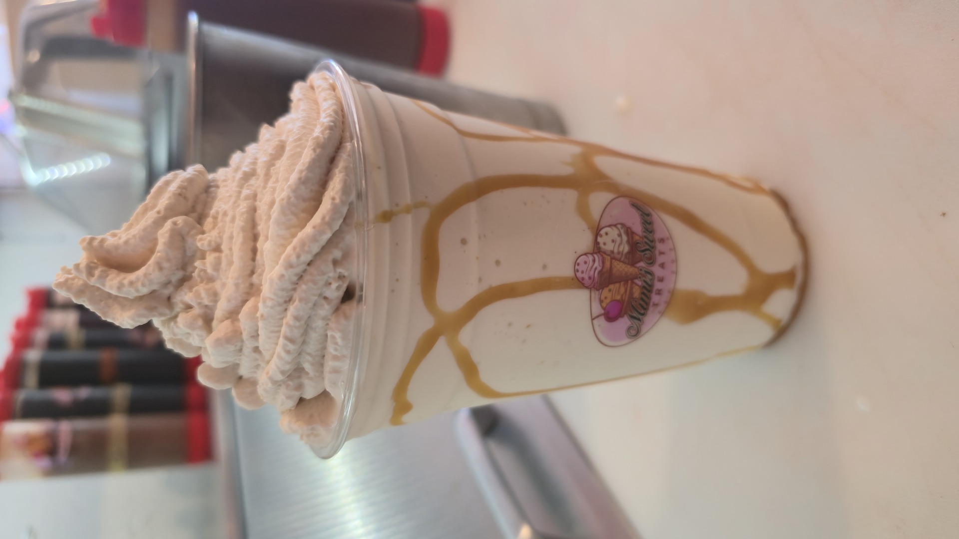 Espresso Shake - espresso ice cream, white chocolate, caramel with salted caramel whipped cream