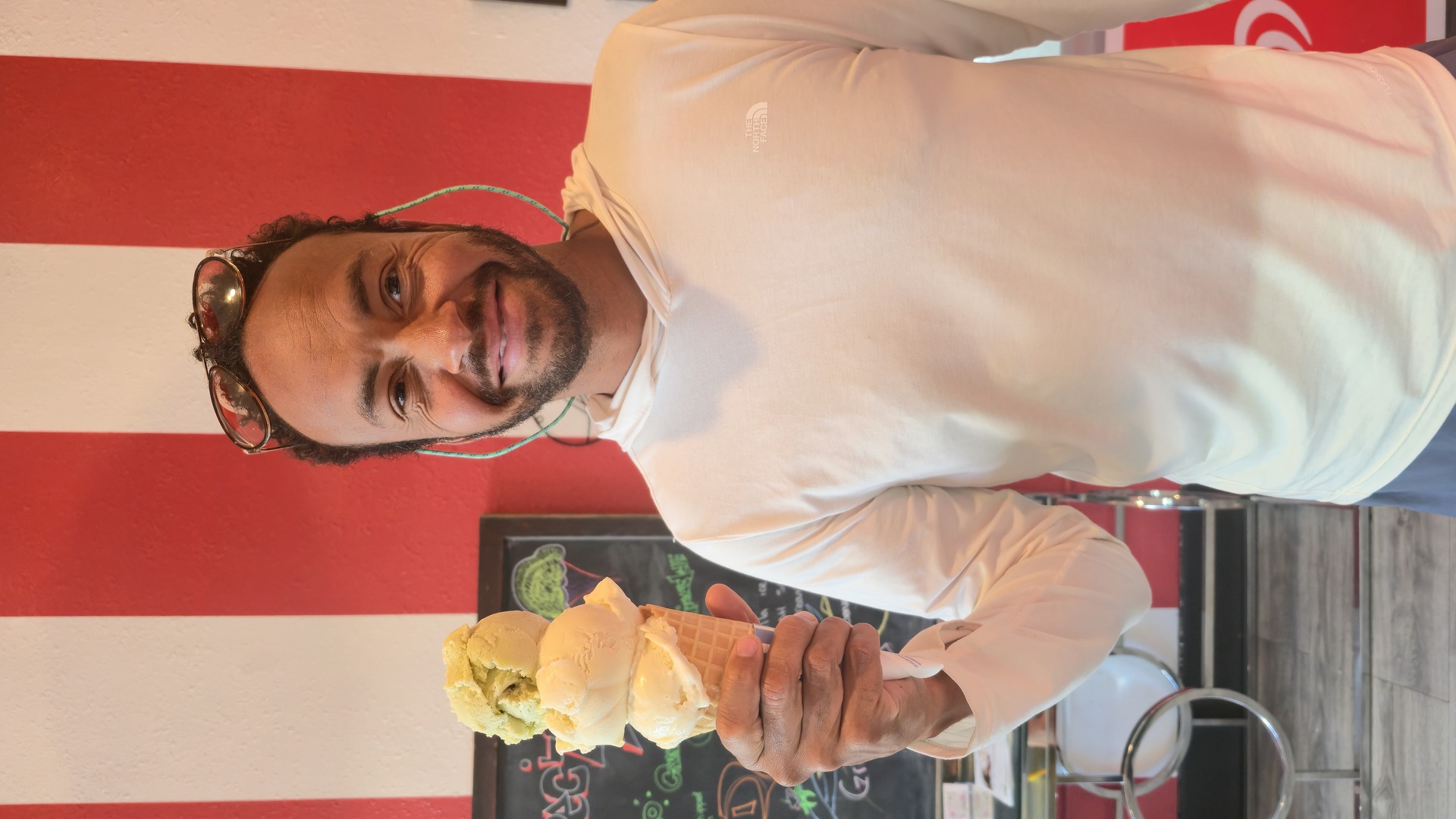 Triple scoop waffle cone